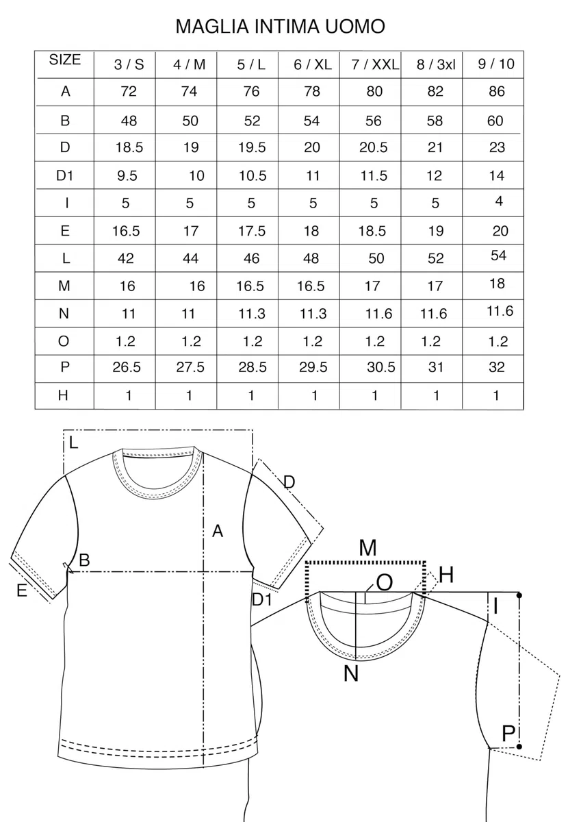 Intimo College 5/10 Maglietta Intima Uomo in Puro 100% Cotone Pettinato Made in Italy di qualità Traspiranti Scollo a v e Girocollo
