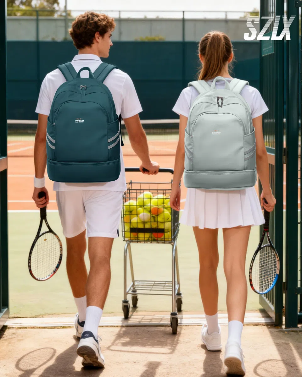 SZLX Zaino da Palestra per Donna Con Scomparto per Scarpe - Pieghevole, Grande per Laptop, Casual, Scuola, Sportivo - Borsa da Palestra per Nuoto e Yoga
