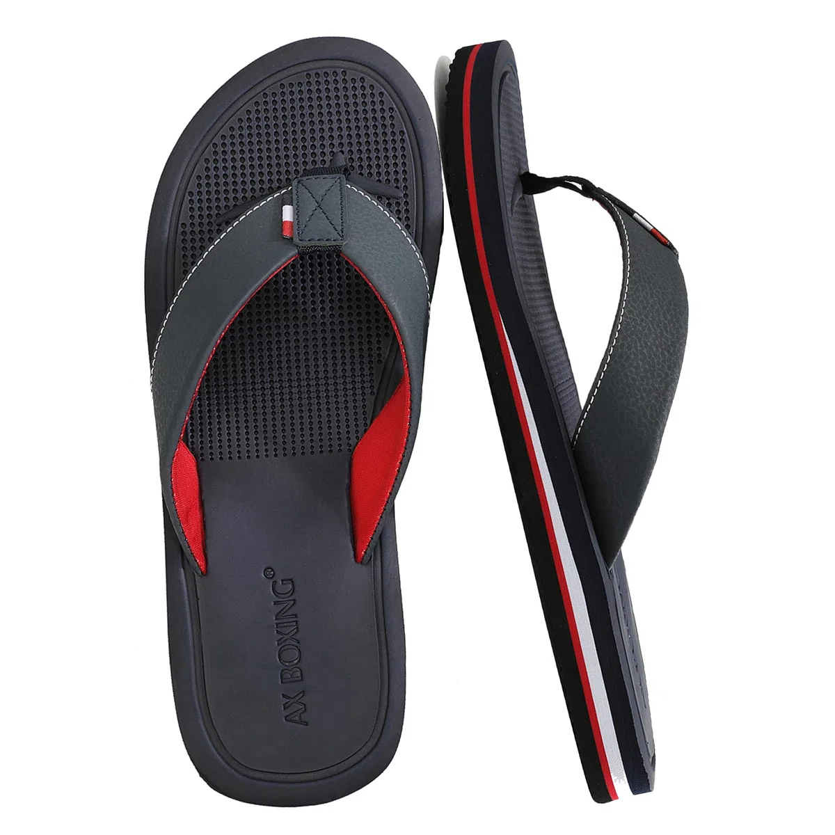 AX BOXING Infradito Uomo Sandali Estate Flip Flop in Pelle Antiscivoli Ciabatte Leggeri Comodi per Mare, Spiaggia, Piscina, Holiday, Outdoor EU 41-46