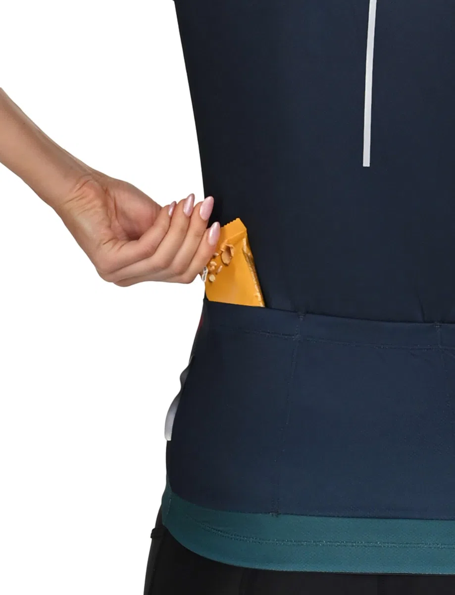 TCA Maglia da Ciclismo da Donna Maglia Leggera a Maniche Corte per Bicicletta – Fit Atletico con 3 Tasche Posteriori per Ciclismo