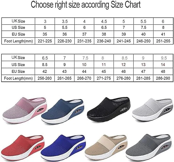 Scarpe da Passeggio Slip-on con Cuscino d'Aria da Donna,Ortopediche Scarpe Traspiranti e Casual con Cuscino d'Aria,Scarpe da Donna per diabetici da Passeggio