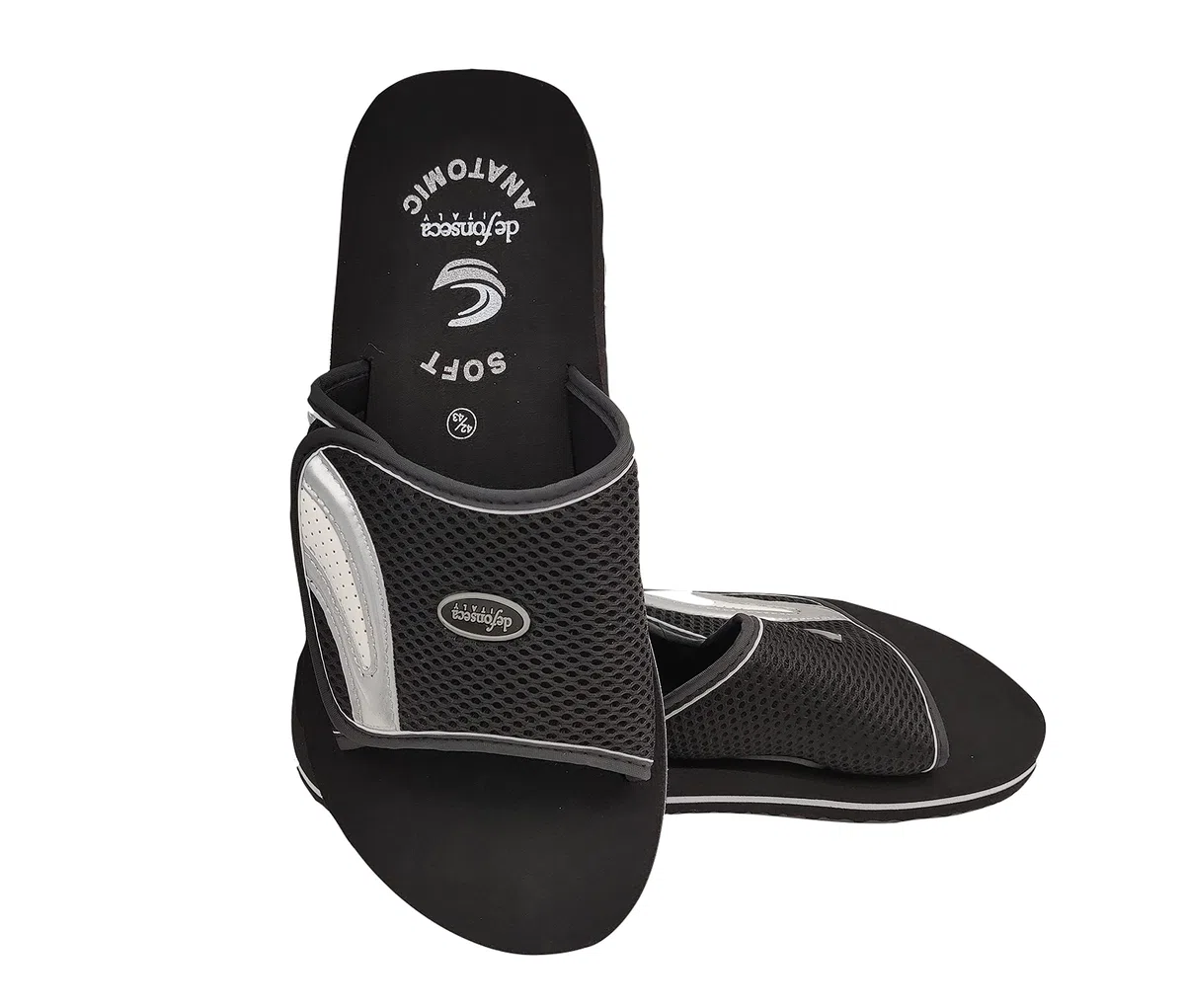 DeFonseca Originale Modello Amalfi Ciabatte Pantofole Uomo Strappo Suola Anatomica Fondo AntiGraffio per Casa Giardino Spiaggia Doccia qualità Italiana