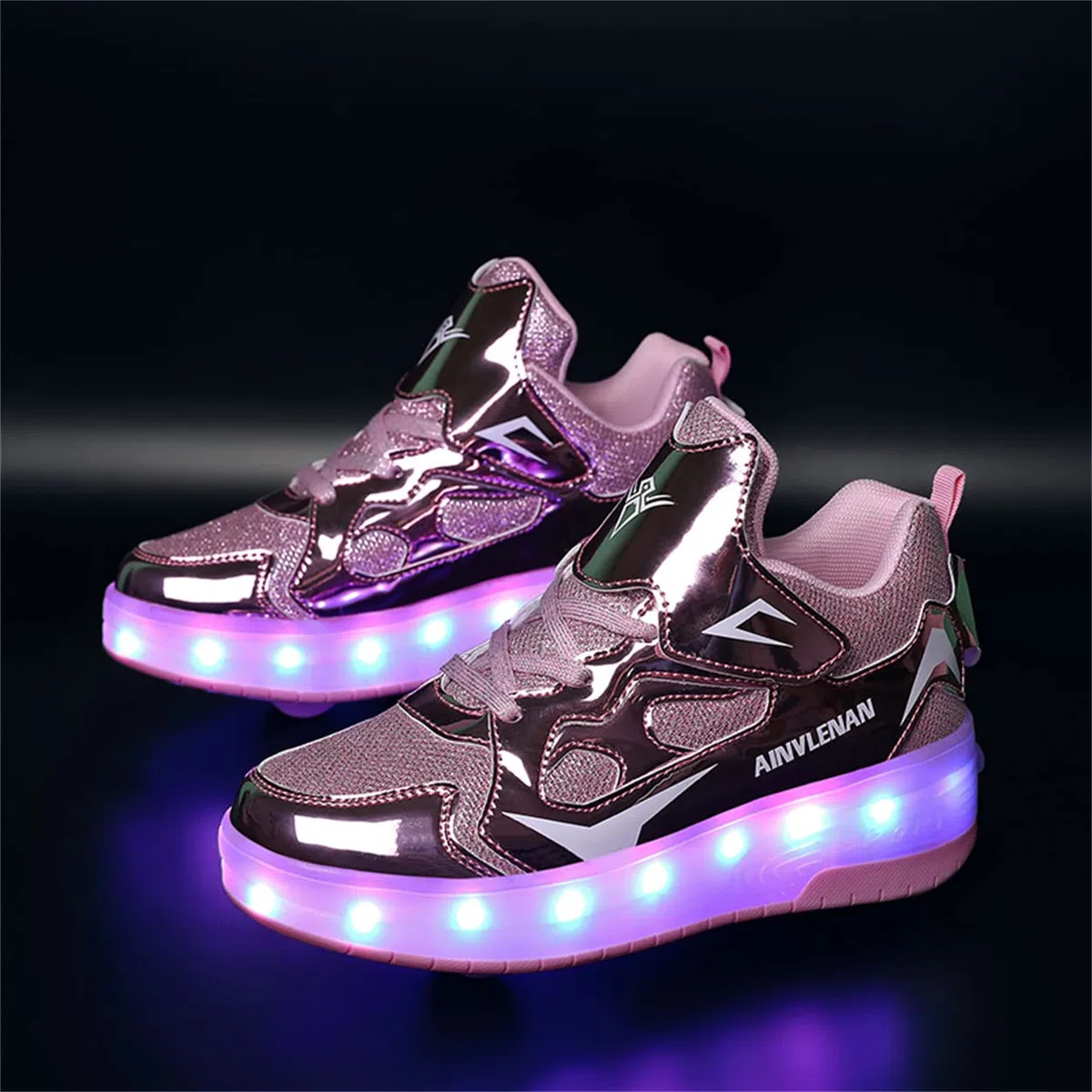 Scarpe con rotelle da Bambina Scarpe con luci Ragazza Scarpe da LED Ruota Skateboard Sneaker Sportive con Rotelle Multisports Skateboard Sneaker con Ruote per Bambini epifania natale compleanno regalo