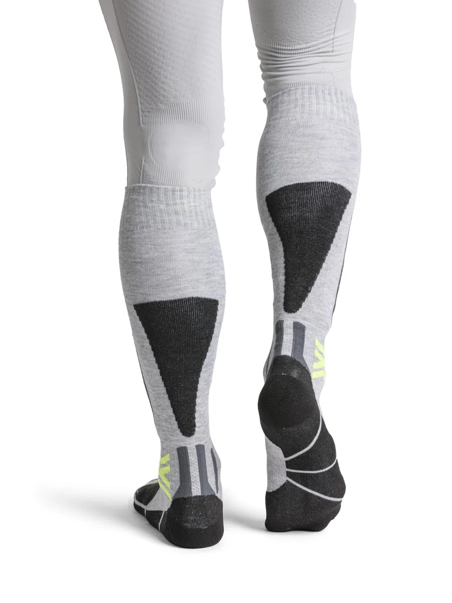 X-Socks Ski Discover OTC – Calze da Sci ad Alte Prestazioni per Comfort e Supporto, O-Ring Bandage per Stabilità – Ideale per Sci, Snowboard e Sport Invernali - Viola profondo/Sabbia chiaro, 45-47