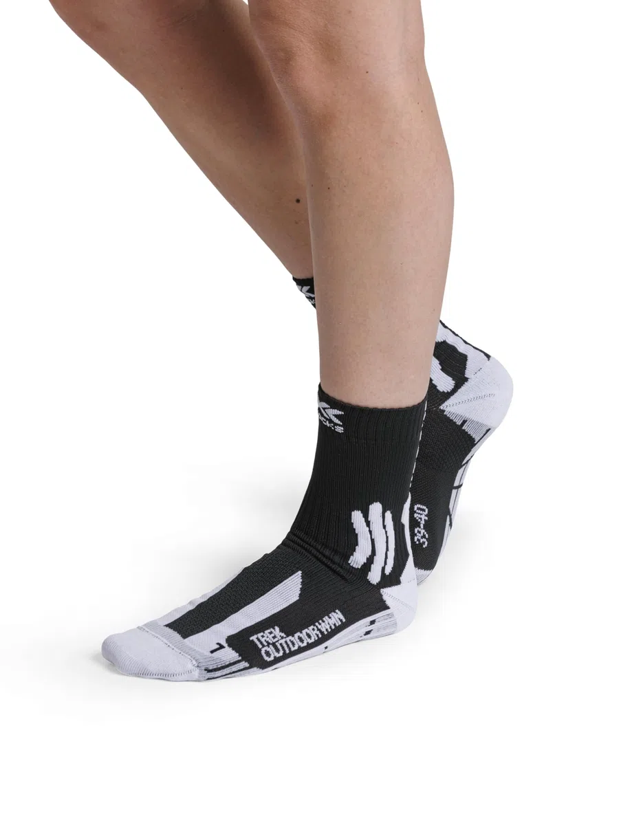 X-Socks Womens Trek Outdoor - calze da trekking per comfort e protezione ottimali, tecnologia di circolazione dell'aria migliorata, design specifico per le donne - Blu/Rosa/Grigio, 37-38