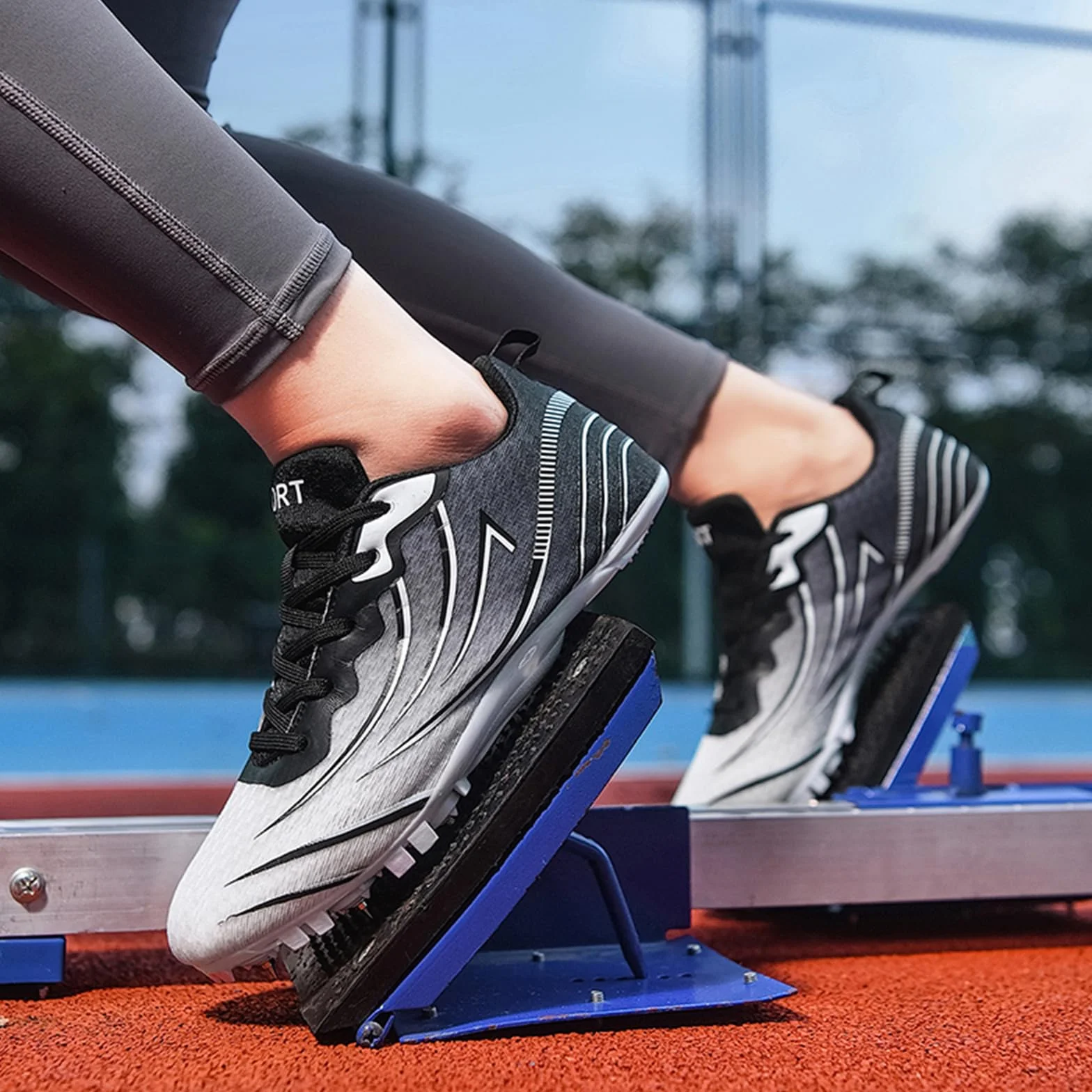 Scarpe Chiodate da Donna Scarpe da Corsa per Salto Veloce Atletica Leggera E da Pista