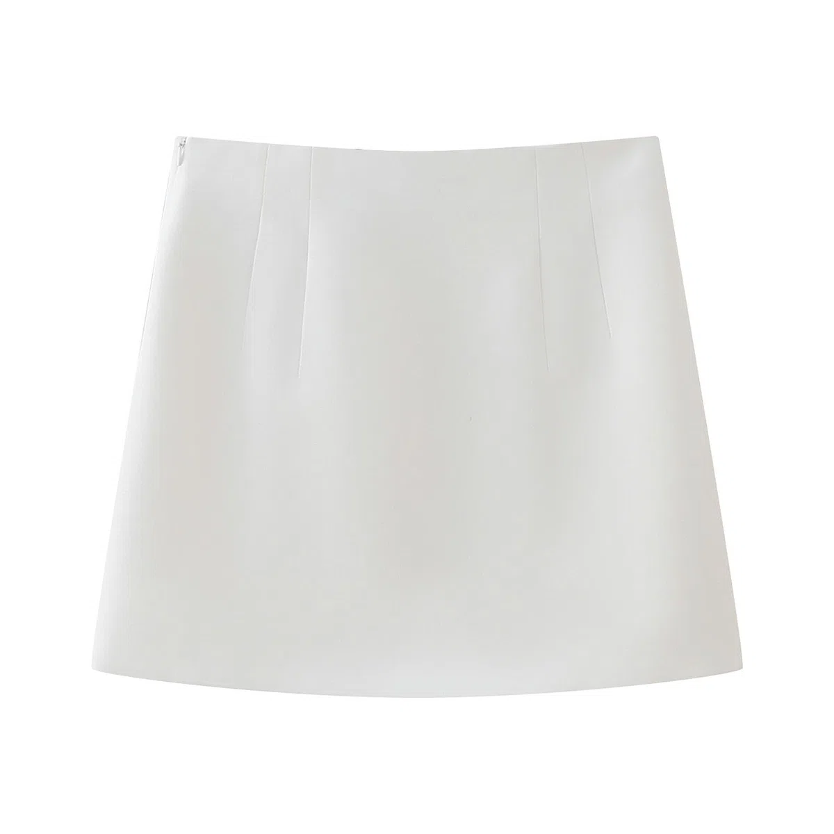 Giacca Bianca Doppiopetto Casual dal Nuovo Temperamento stagionale + Minigonna-Gonna-L
