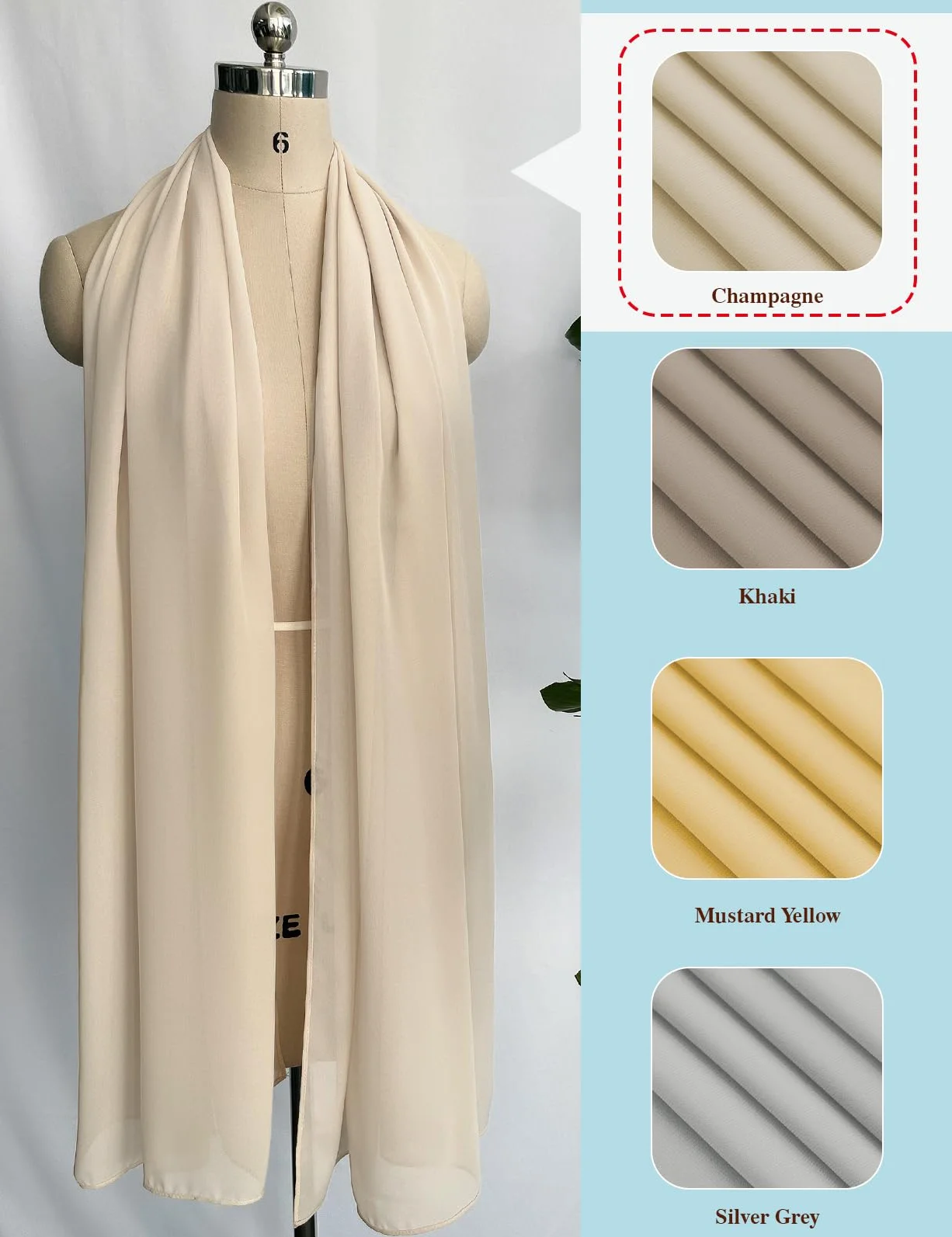 BEAUTELICATE Scialle Stola Donna Elegante Chiffon Coprispalle Sciarpa Estivo per Cerimonia Matrimonio Sposa Festa