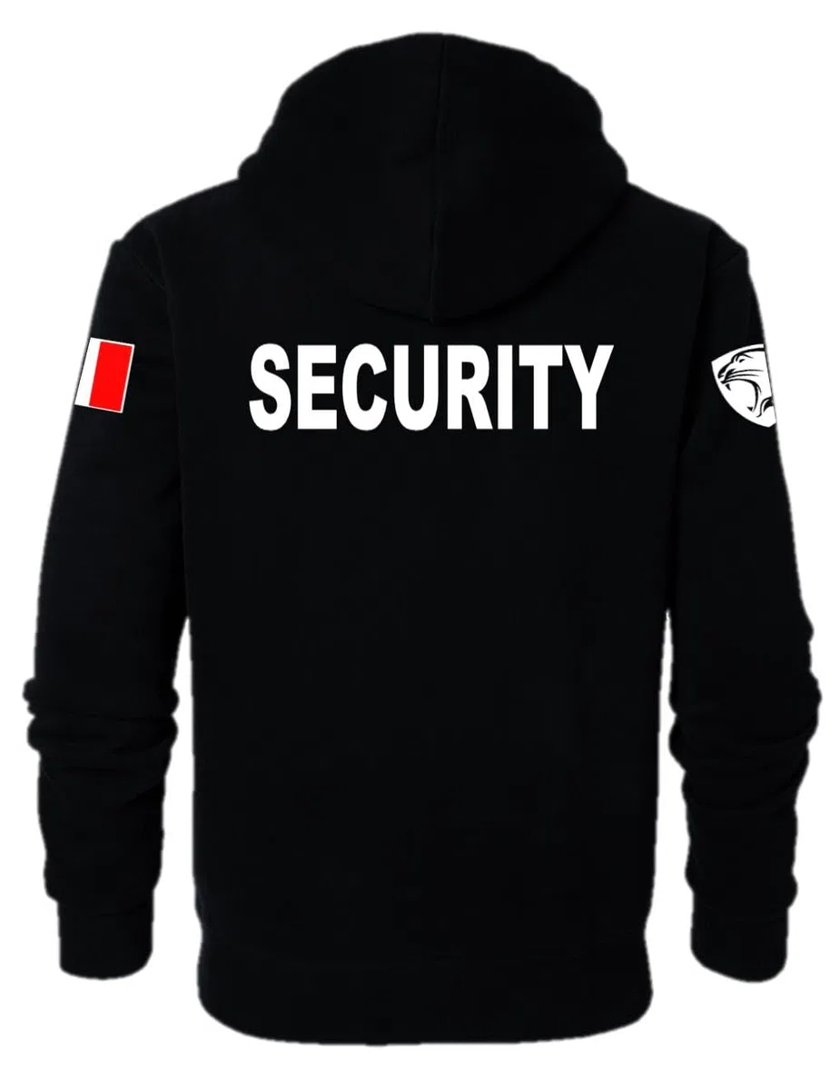 Felpa Security con Cappuccio Uomo Panther Fronte Retro