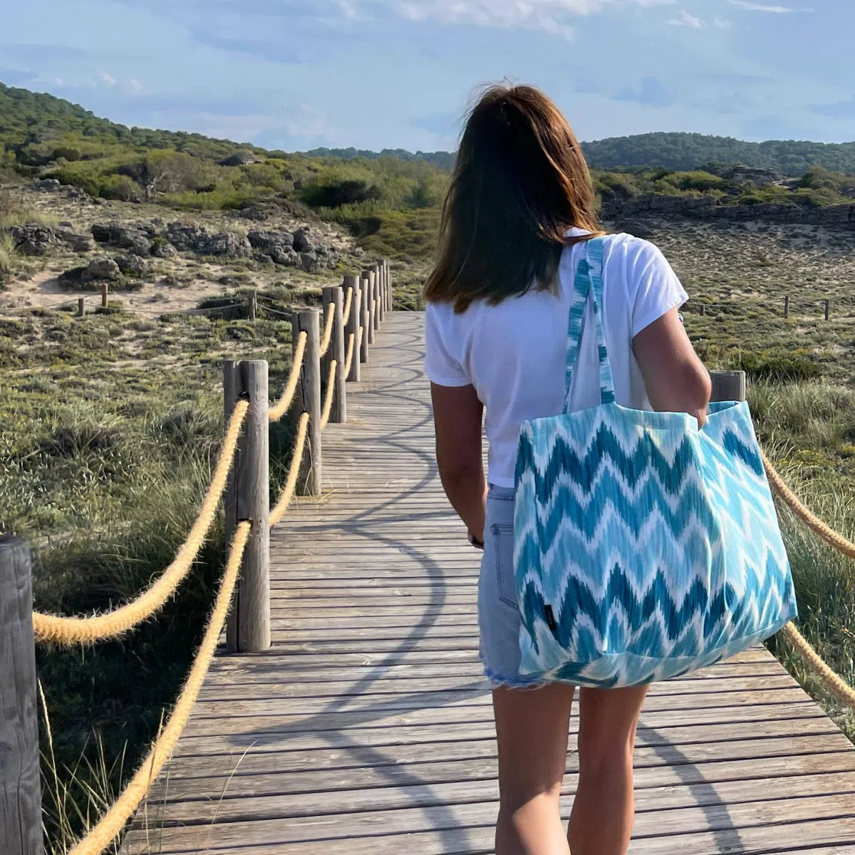 Borsa Mare Donna XXL Estiva - Stile Mediterraneo, Capiente e Leggera - Borsa Spiaggia Grande per Famiglia Perfetta per Piscina