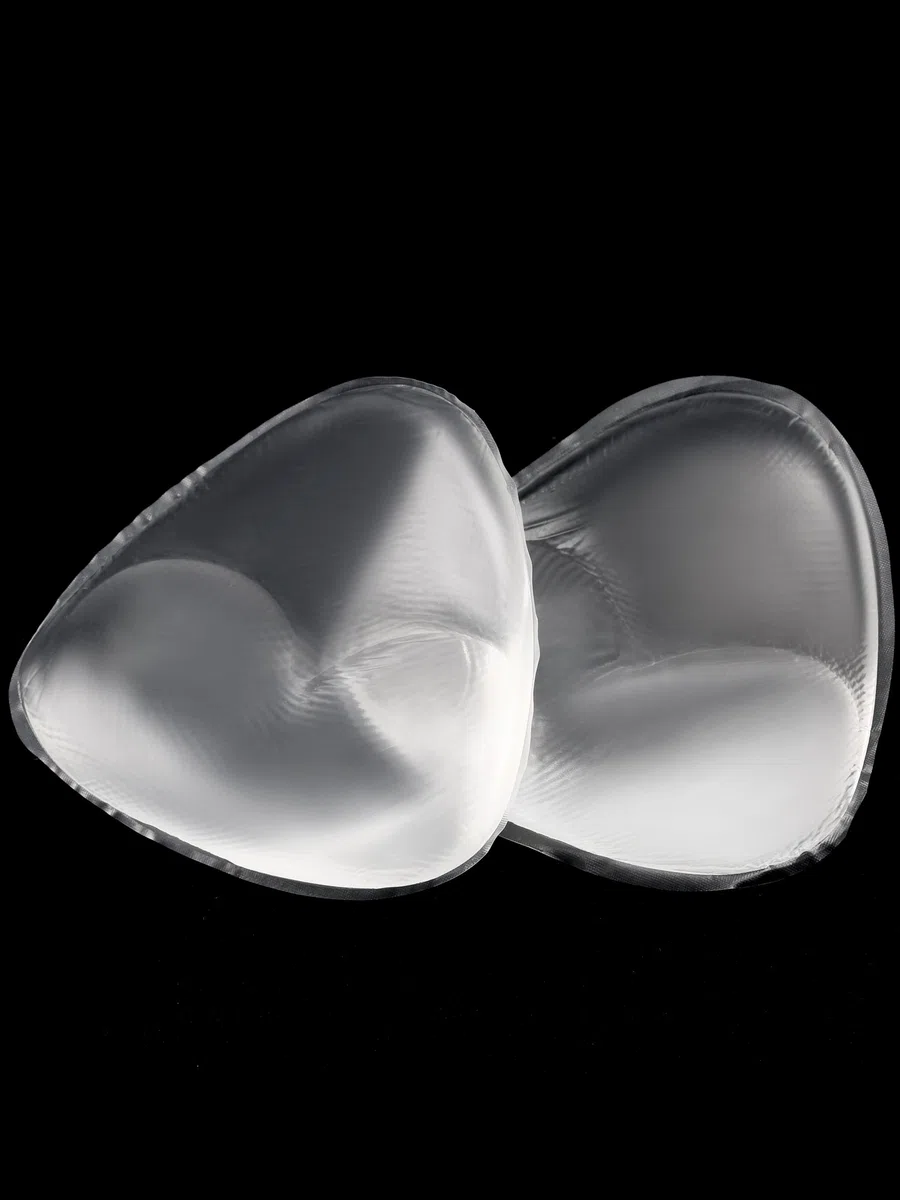 Hestya 2 Paia Bikini Imbottitura di Gel Silicone Inserti di Reggiseno Impermeabile Reggiseno Push UP Rinforzatore del Seno per Cup da A a D, Forma Triangolo (Nudo e Trasparente)