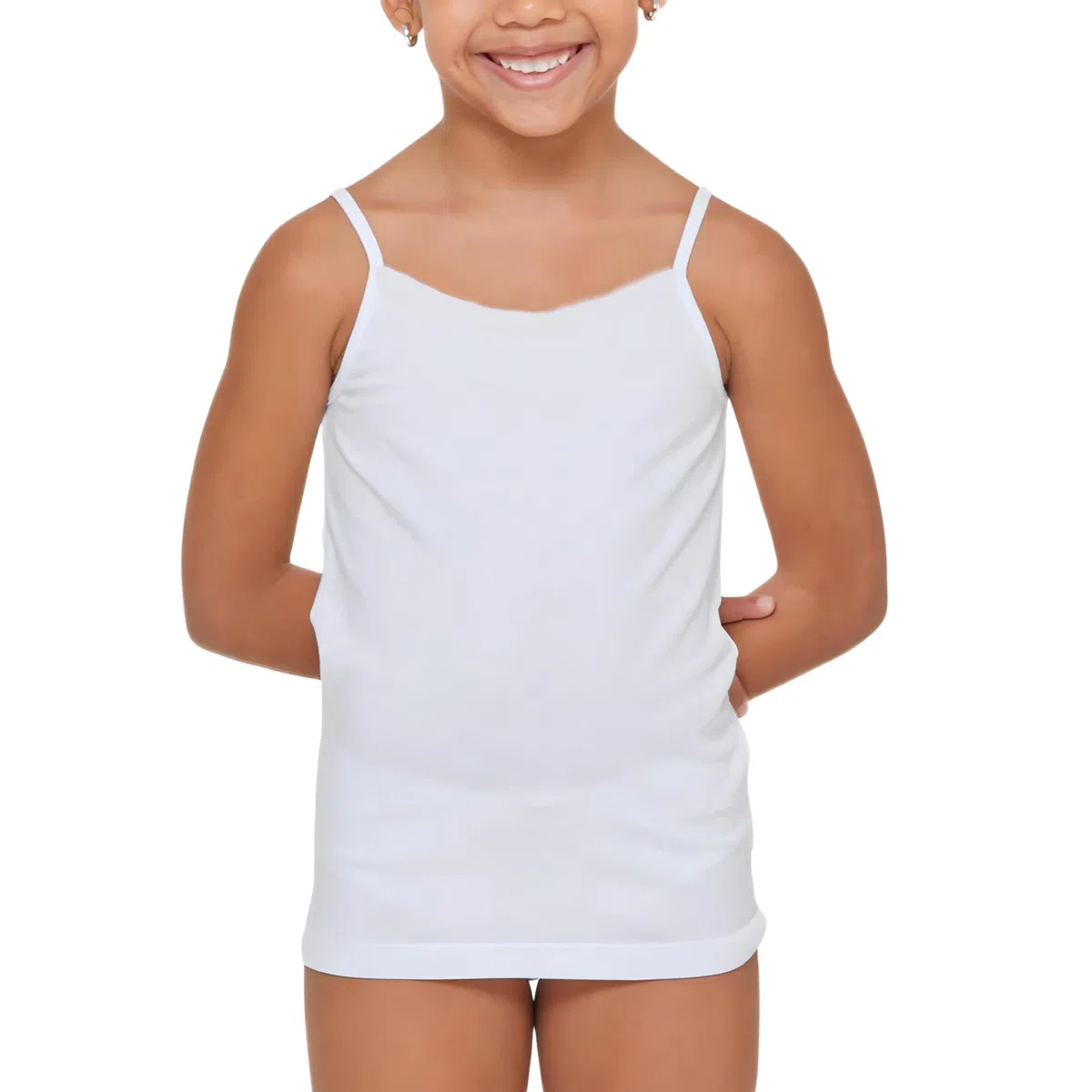 Canottiera Bambina Ragazza (6 Pezzi) Spalla Stretta 100% Cotone Estiva Antisudore