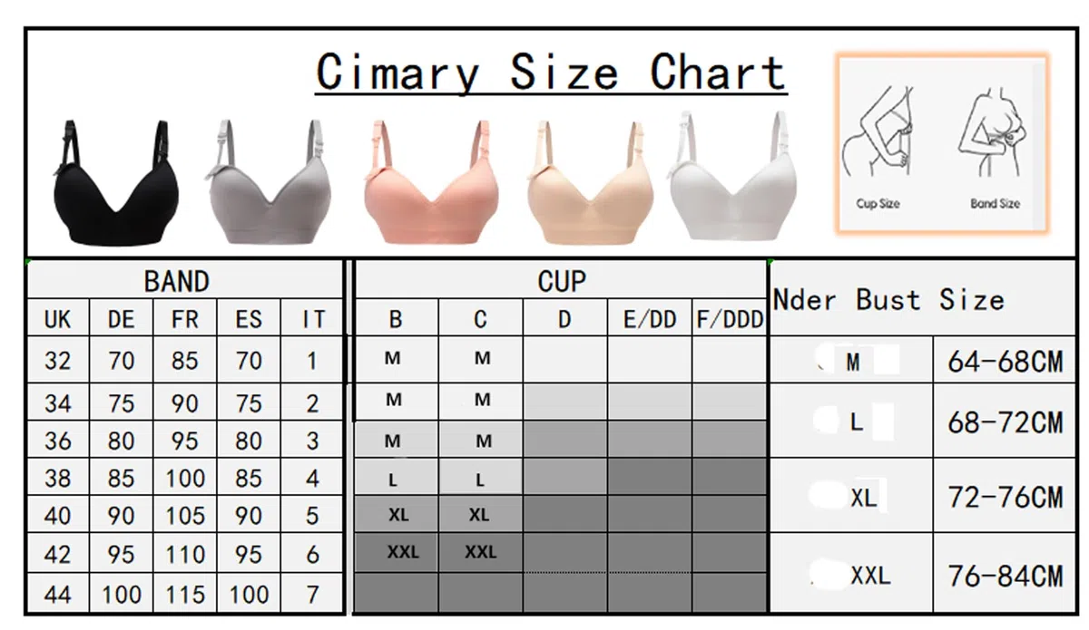 Reggiseno Allattamento per Le Donne Reggiseno Coppa Morbida Confezione da 4