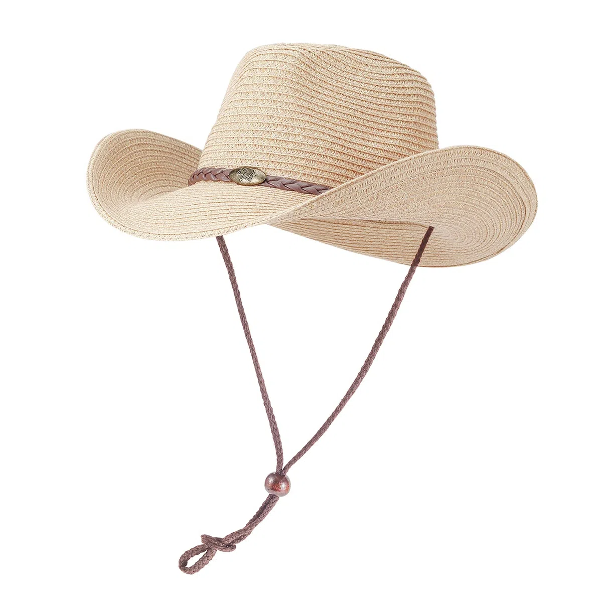 Willheoy Cappello da Cowboy Unisex in Paglia da Uomo Cappello Estivo Donna Cappello da Sole Paglia Panama