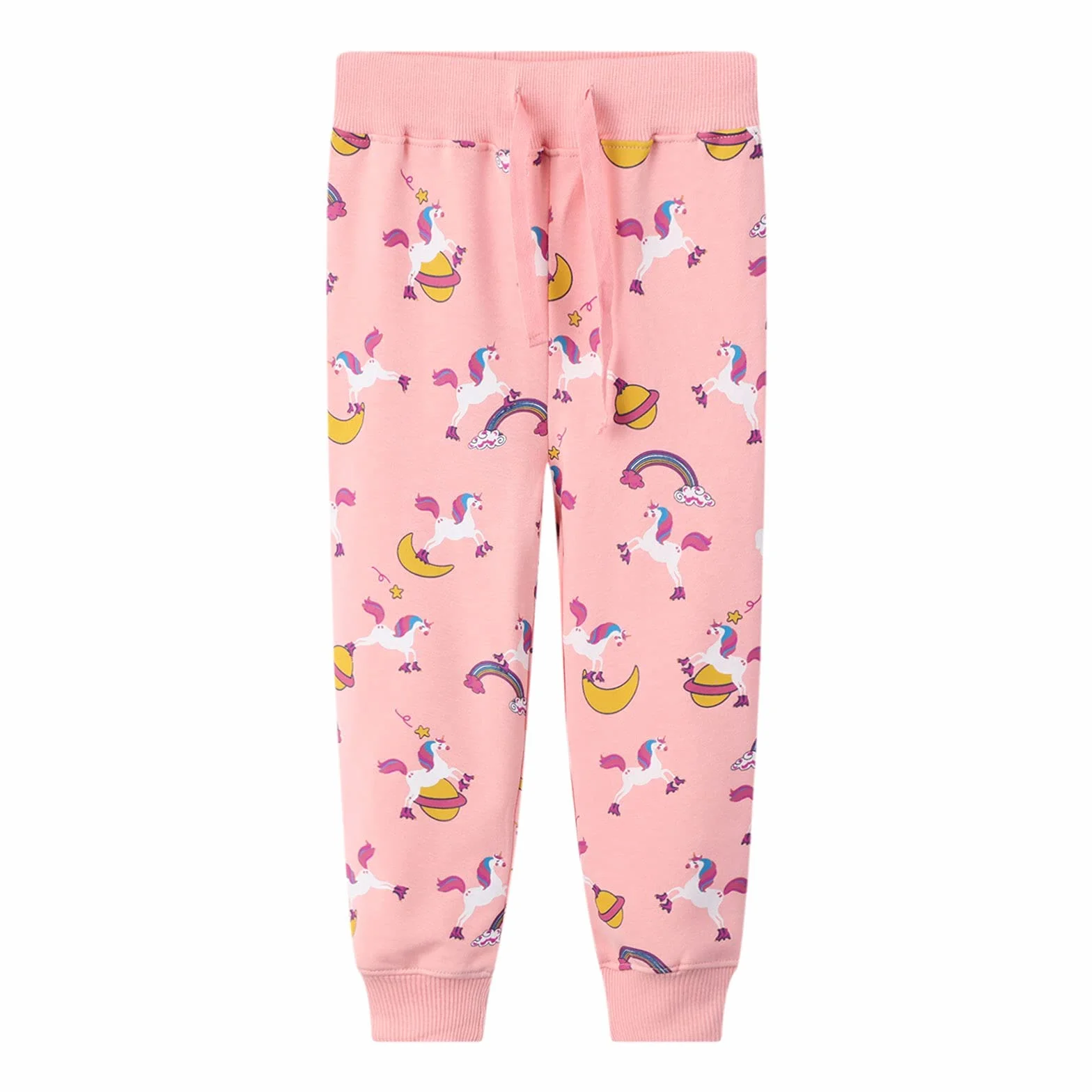 Tuta Sportiva Ragazza Cotone Bimbini Unicorno Abbigliamento Sportivo Manica Lunga Maglieria Abiti Set Felpa Pantaloni Sweatshirt Jogging Suit Modello Animale Ragazze Bimbina 2 3 4 5 6 7 Anni