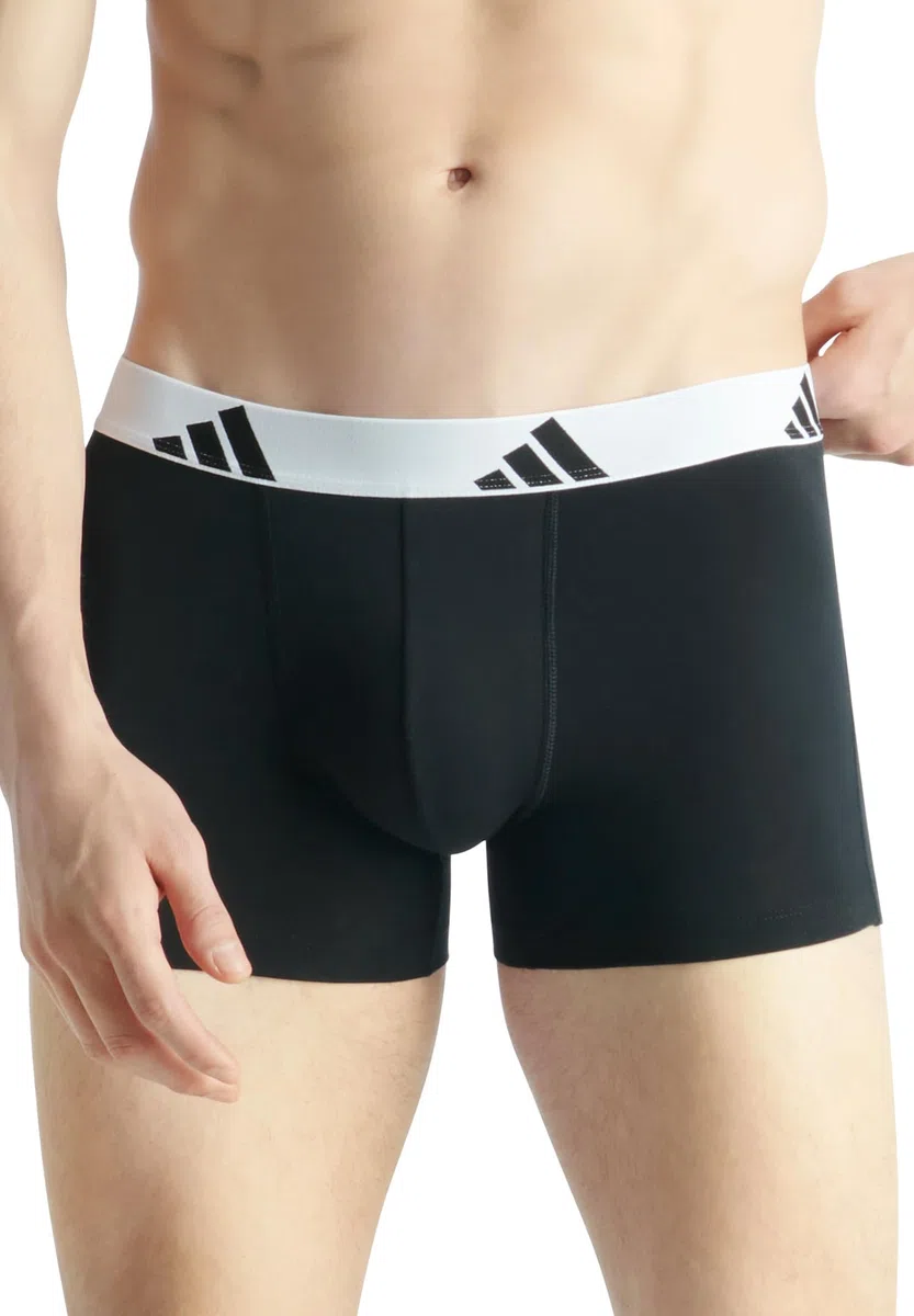 Adidas Microfiber Boxer Briefs Underwear Multipack – Athletic, Moisture Wicking, Stretch Fit & Tagless Discontinued Intimo Uomo (Pacco da 3)