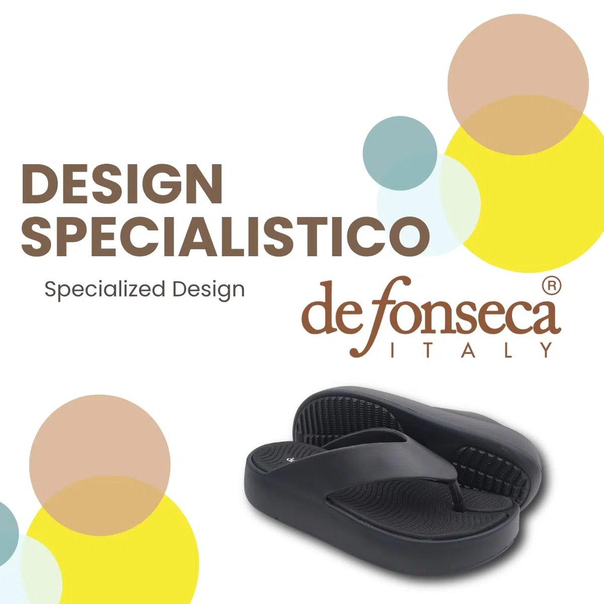 de fonseca LumaStep Ciabatte Alte Infradito Donna, Sandali Estivi con Zeppa, Flip Flop Platform da Mare con Tacco
