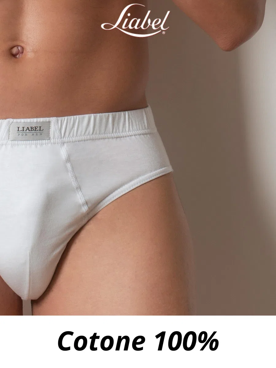 Liabel 6 Slip Uomo Cotone 100% Mercerizzato Mutande Uomo Cotone Lucido Morbide Mutande Uomo Slip Bianco o Assortito