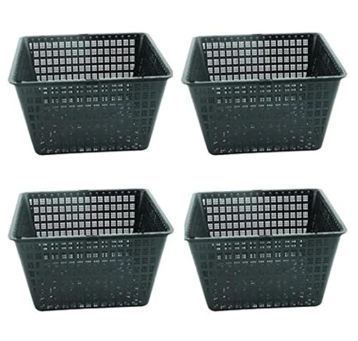 4 grande plastica acquatiche quadrato 19 cm, cestini per piante acquatiche e stagno