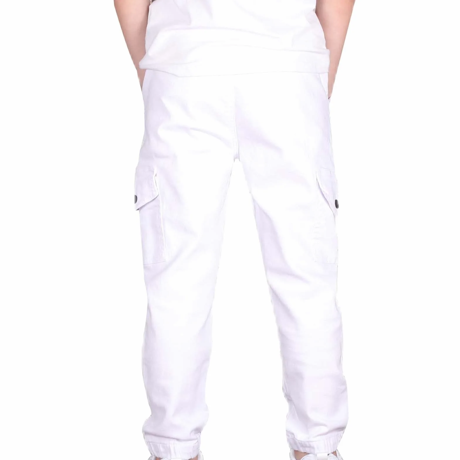 Generisch 2026 Novità Pantaloni per bambini Ragazzi Pantaloni cargo Stretch Elastico In Vita Twill Jogger
