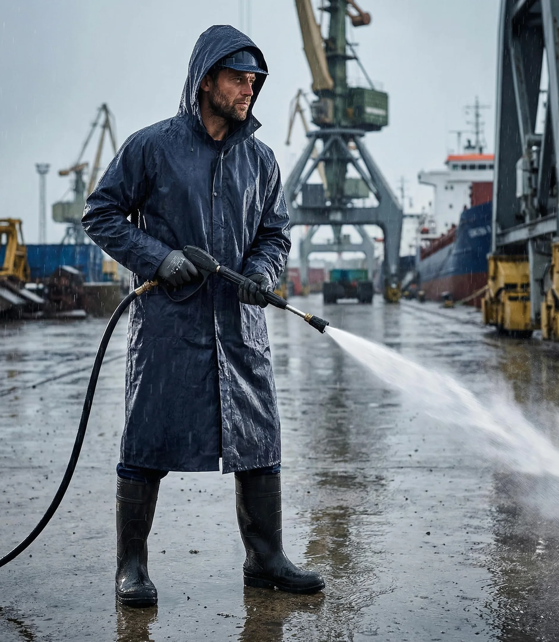 BWOLF POSEIDON Impermeabile Uomo Impermeabile Lungo Poncho Antipioggia Riutilizzabile Impermeabile Outdoor Riutilizzabile Impermeabile con Cappuccio