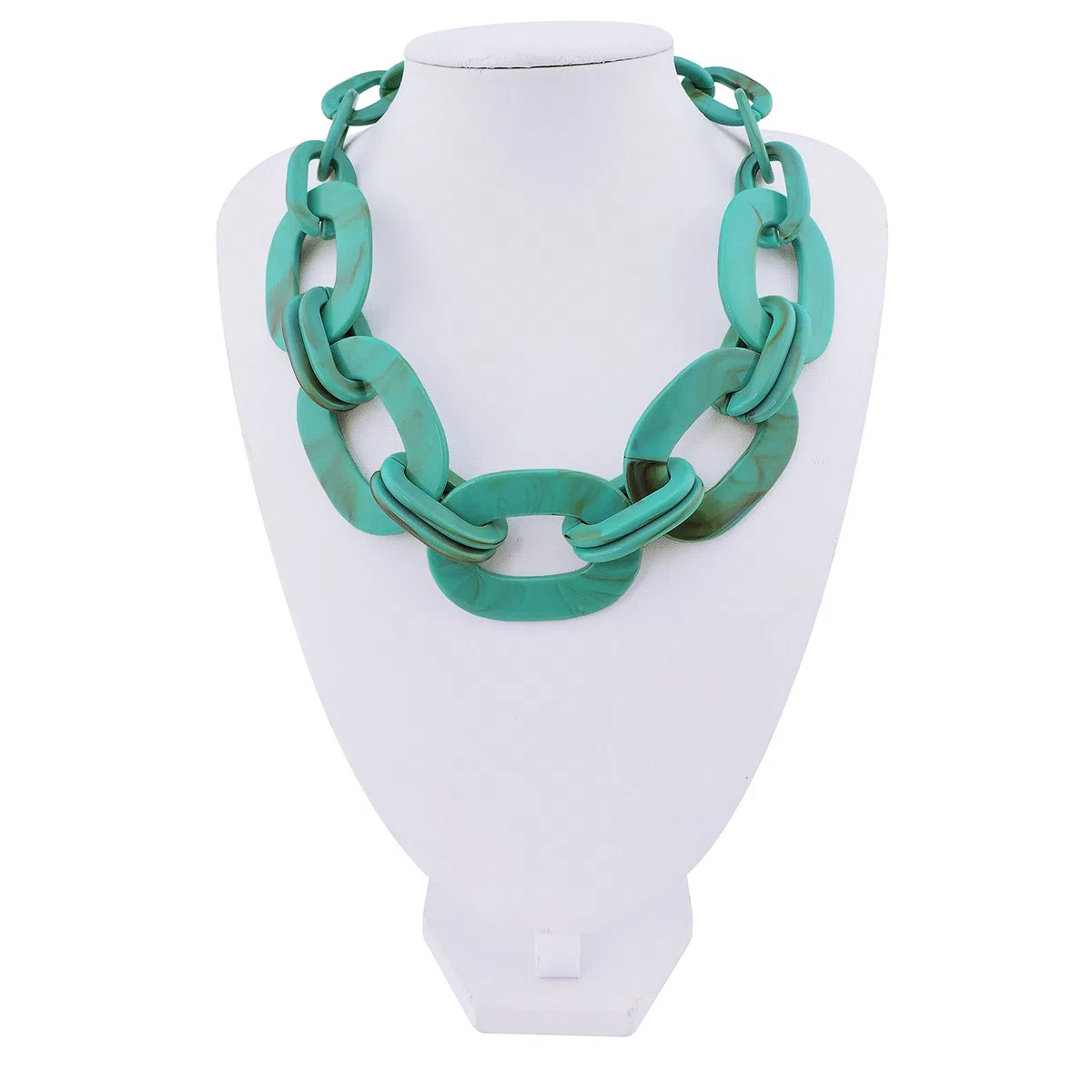 BOCAR Dichiarazione Chunky Fashion Vernice Acrilica Perline Girocollo Netto Catena Collana per Donne Regali
