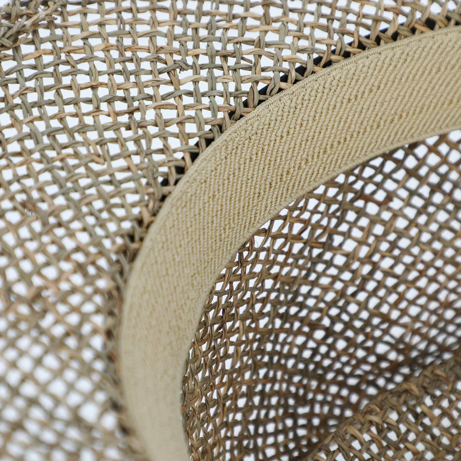 fiebig Traveller Cappello da Sole per Uomo e Donna | Cappello in 100% Erba Marina | Cappello Estivo con Cinturino in Ecopelle vegana | Cappello in Paglia, Colore Naturale in Diverse Misure