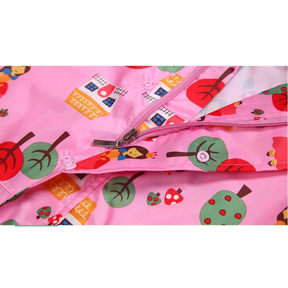 Pioggia Completo Bambini Pioggia Cappotto Impermeabile Impermeabile in Un Unico Pezzo 75-135cm 1-7 Anni