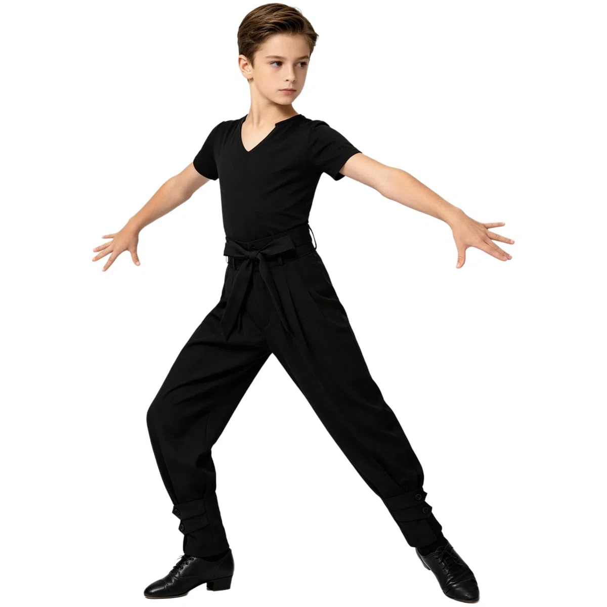 iEFiEL Bambini Camicia Da Ballo Latino Abbigliamento La Danza Salsa Set Camicia E Pantaloni Danza Camicie La Latina Ragazzi Cha-Cha