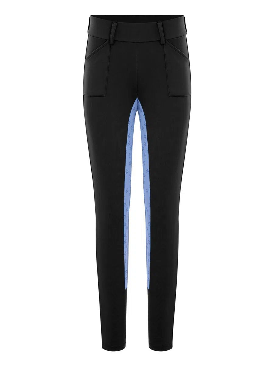 CHICTRY Pantaloni da Equitazione da Bambina con Impugnatura in Silicone Collant da Equitazione Elastica con Tasca Pantaloni Palestra Vita Alta Leggings Sportivi