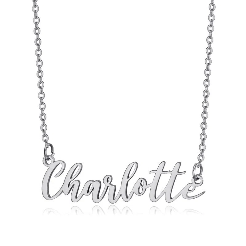 BOBIJOO JEWELRY - Pendentif Collier Prénom Femme Fille Acier Inoxydable Argenté Au choix