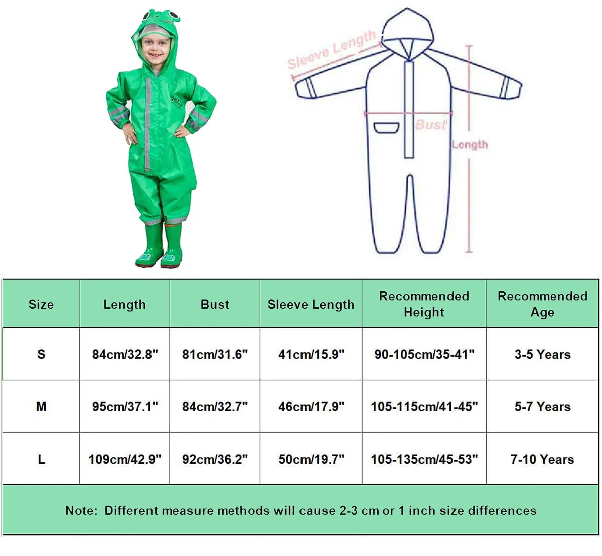 Impermeabile Pioggia Bambina Impermeabile Antipioggia Tuta Bambini con Cappuccio Ragazze Ragazzi Portatile Jogging Tutto in Uno Giacche Impermeabili Bimba bimbo Unisex