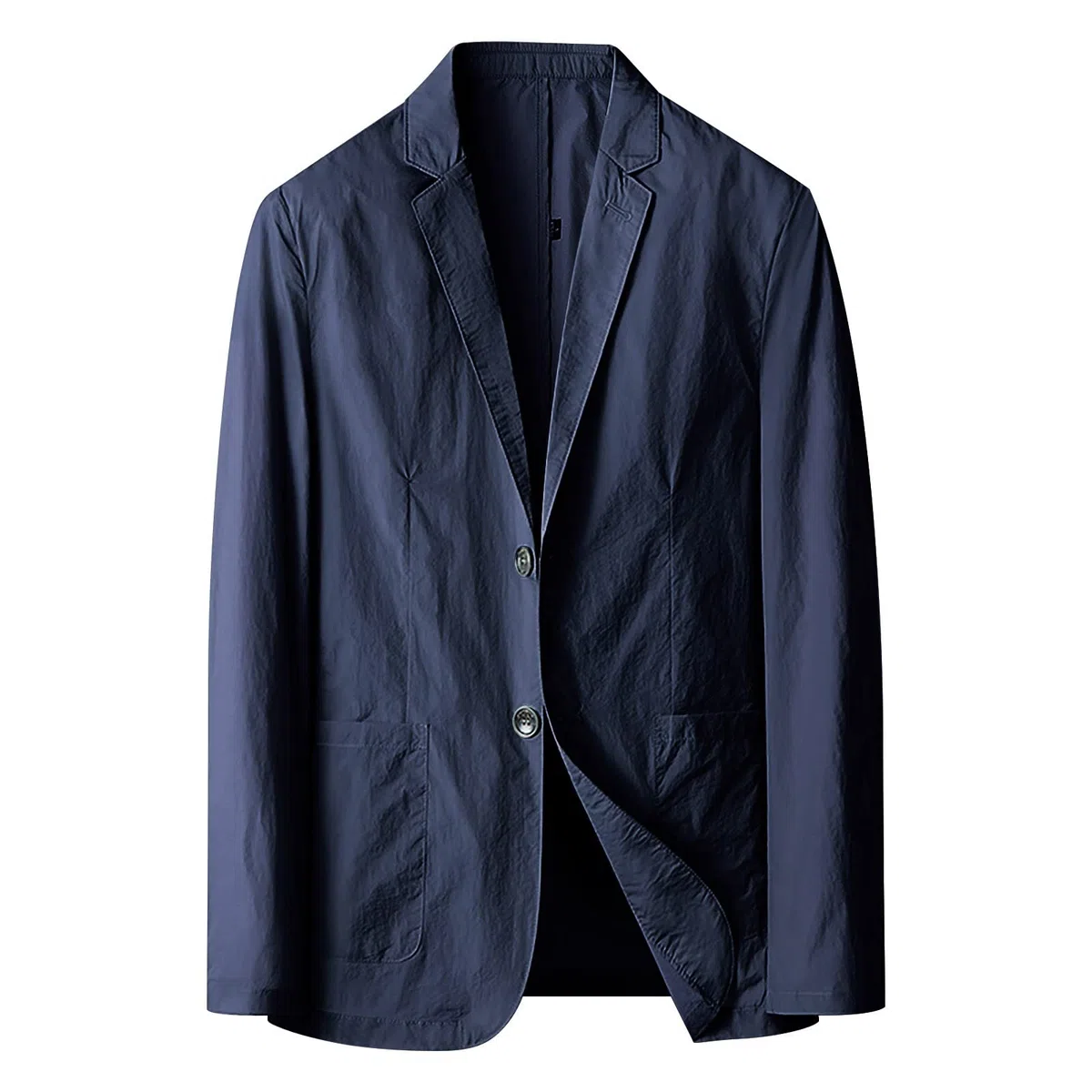Giacca business casual uomo - Leggera loose in lino e cotone, blazer colletto a revers, a bottoni suit blazer