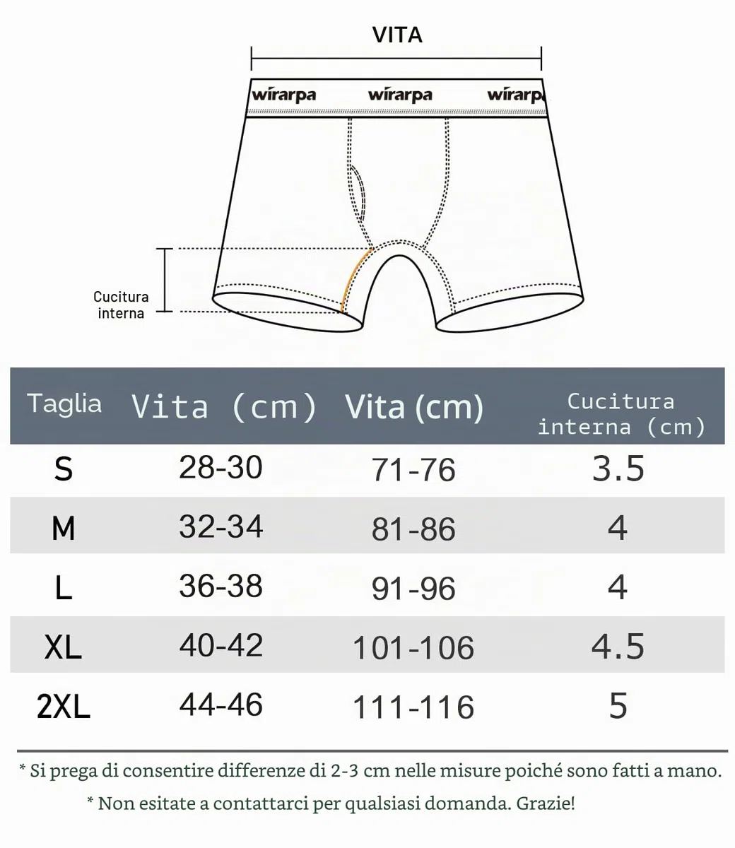 wirarpa Boxer Uomo Cotone Elasticizzato Mutande Uomo Intimo Maschile Senza Etichetta con Vola Aperta Pacco da 4