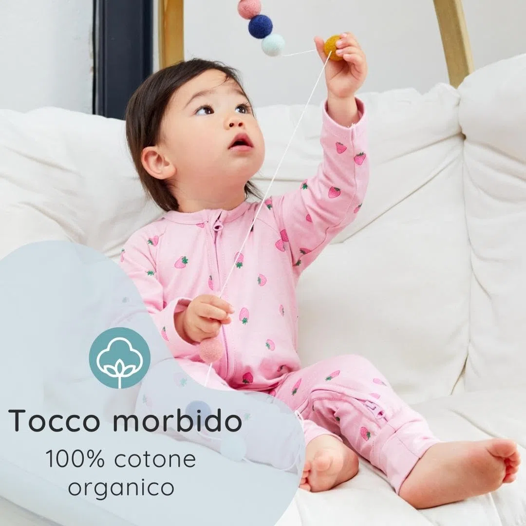 Bramble & Bear Confezione da 2 Tutine per Bambini e Bambine - Pigiami in Cotone Biologico - Tutine con Zip Intera e Facile Accesso
