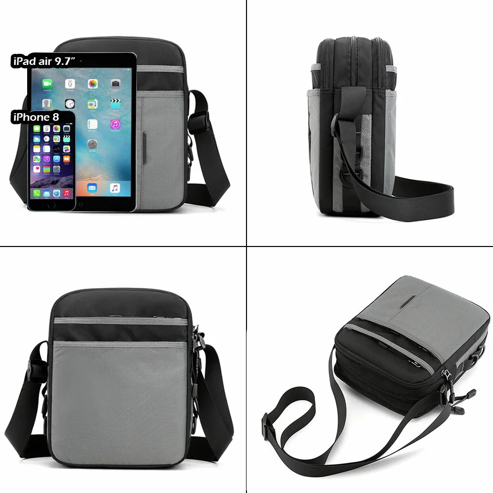 SPAHER Borsa da uomo Borsa a Mano Uomo Borse a Tracolla Borsa a Tracolla Uomini in Nylon Borsa Messenger Crossbody Borsa da Viaggio Lavoro e Scuola