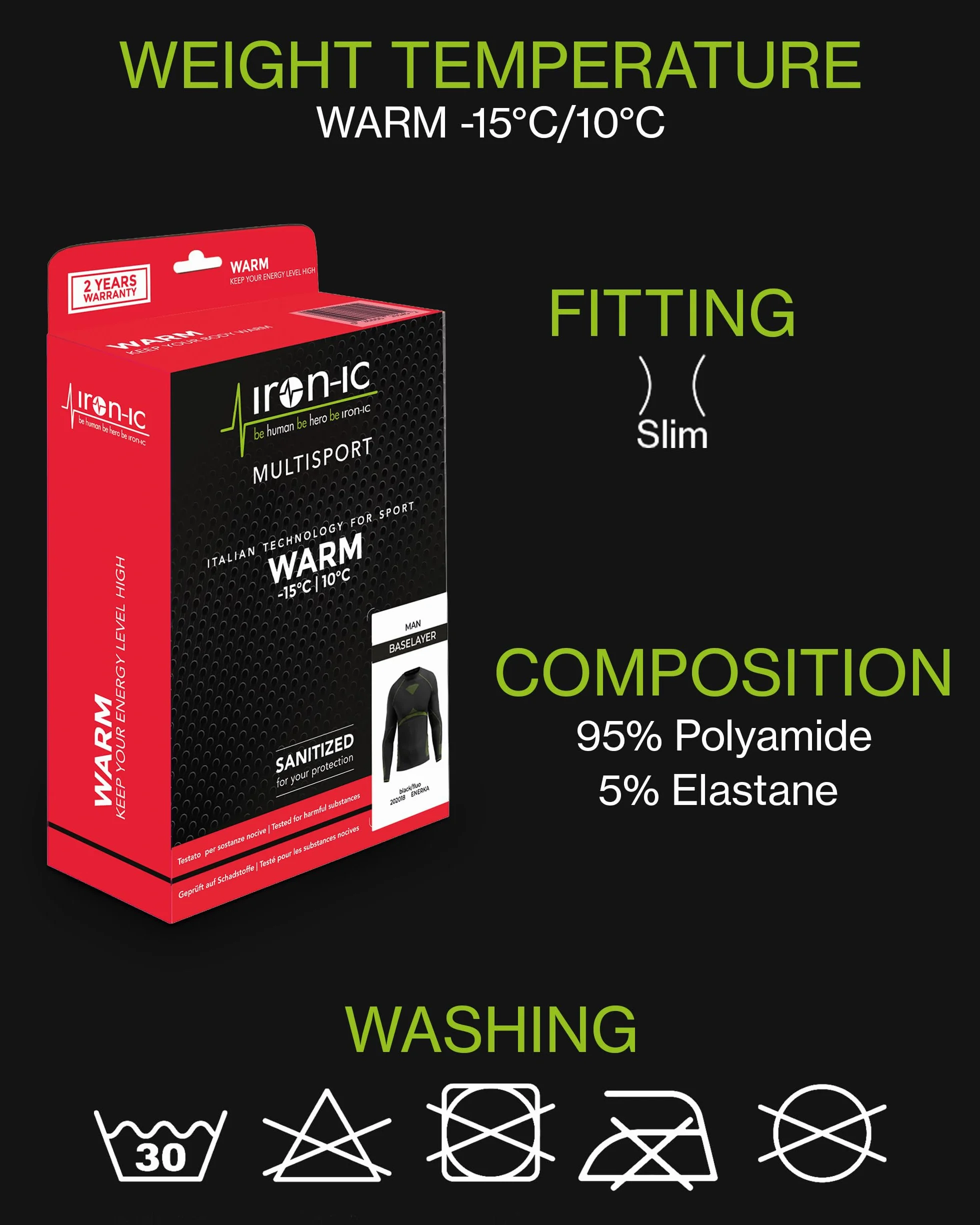 Iron-Ic - T-Shirt Bambino Maniche Lunghe Thermo Dry Seamless Traspirante con Tecnologia I-Soft - Comfort Termico e Fitting Slim - Art. 201776