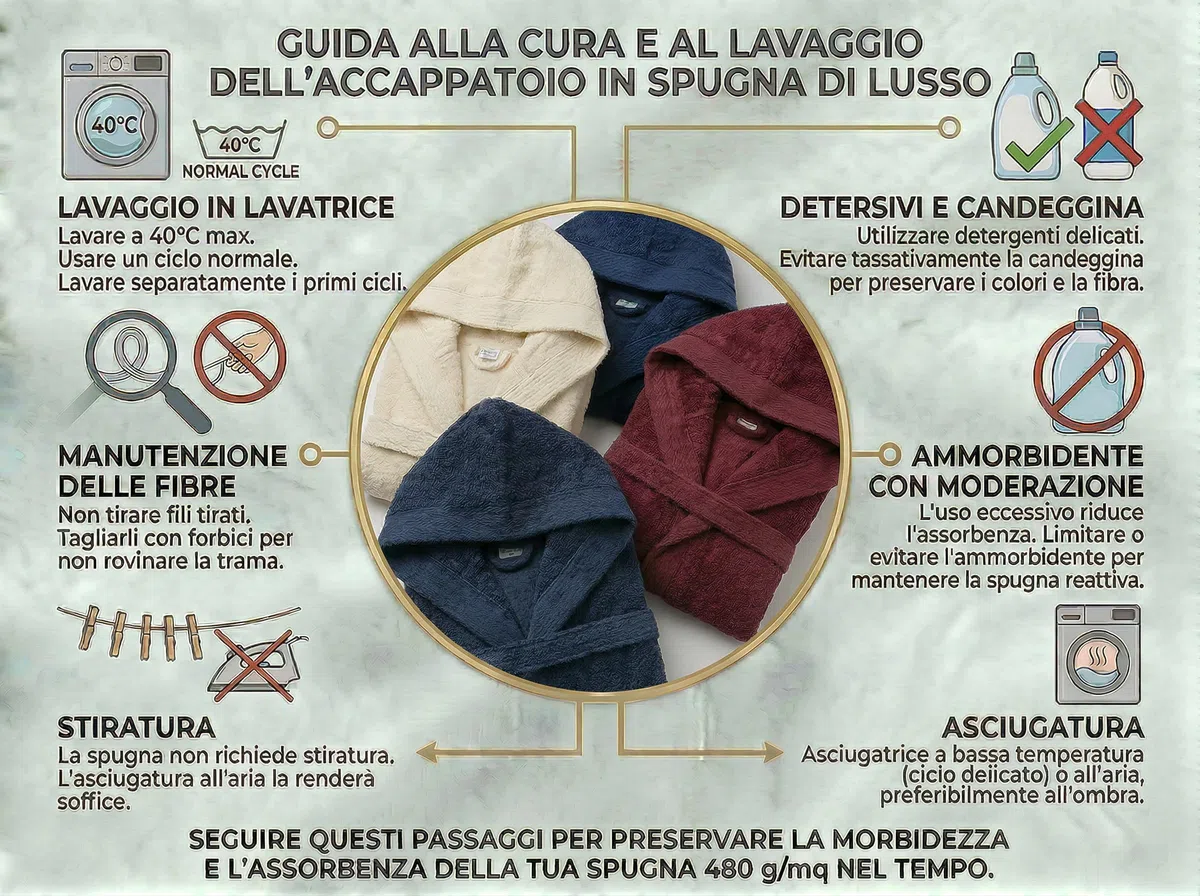 LARA MORADA Accappatoio Uomo Donna in Spugna di Cotone Premium Puro al 100% - Morbido 480gr/m2 Unisex - Massimo Comfort e Super Assorbenza, Soffice sulla Pelle con Cappuccio, Cinturino e Tasche