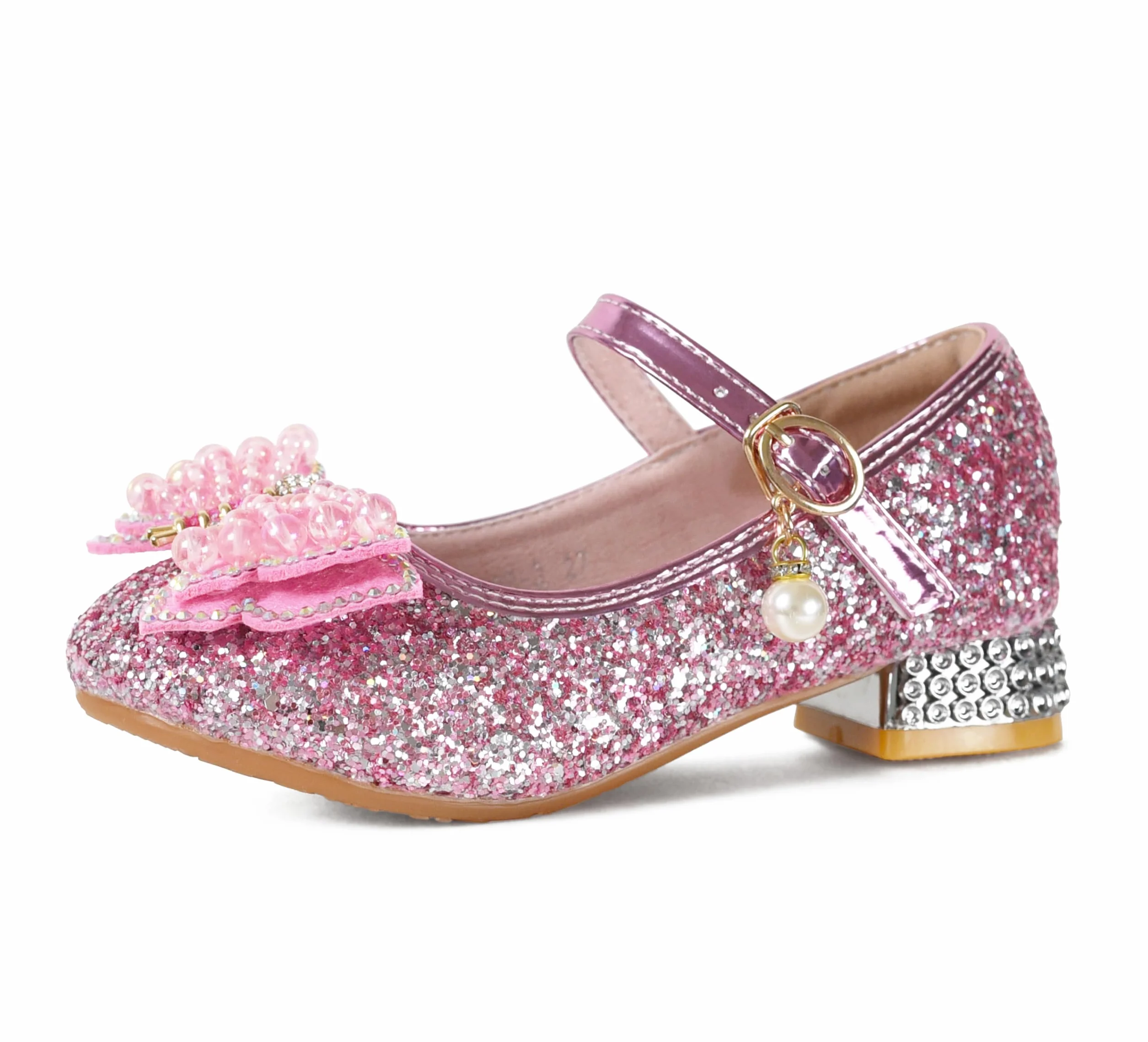 Scarpe Principessa, Scarpe Glitterate per Ragazza Bambina Bimba, Scarpe Cosplay con Paillettes Eleganti per Festa Cerimonia