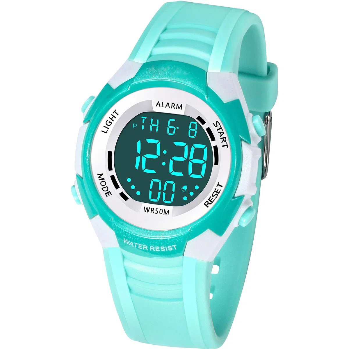 DTKID Orologio Digitale Bambino LED a 7 Colori, Orologio Bambino con Sveglia, Timer, Datario, Impermeabile Orologi per Bambini Sportivo da Esterno, per Ragazzi Ragazze e Adolescenti