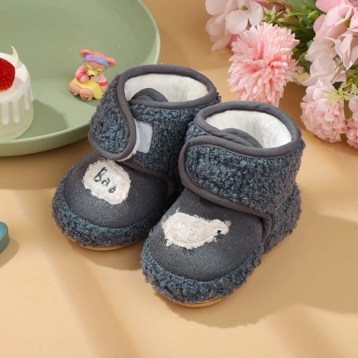MASOCIO Unisex Stivaletti Neonato Invernali con Suola Morbida Pecore Carine Stivali Scarpe Antiscivolo