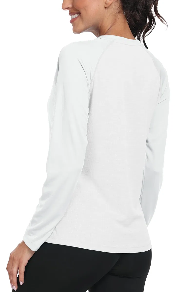 Rash Guard da Donna, Maniche Lunghe, Magliette da Bagno a Maniche Lunghe, UV-Surf Shirts, Protezione Solare, Asciugatura Rapida