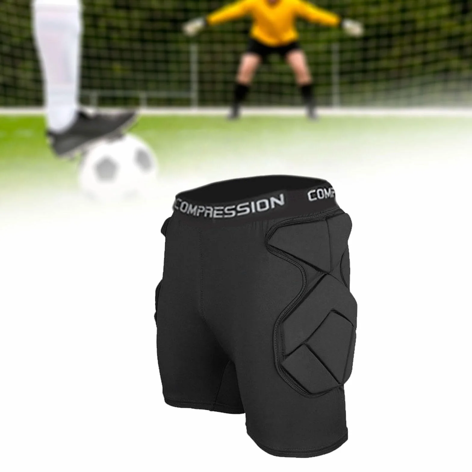 harayaa Pantaloncini da Portiere con Protezione per Fianchi, vestibilità Ergonomica, Pantaloni Corti, Protezione per Cosce, Protezione dagli Impatti per E