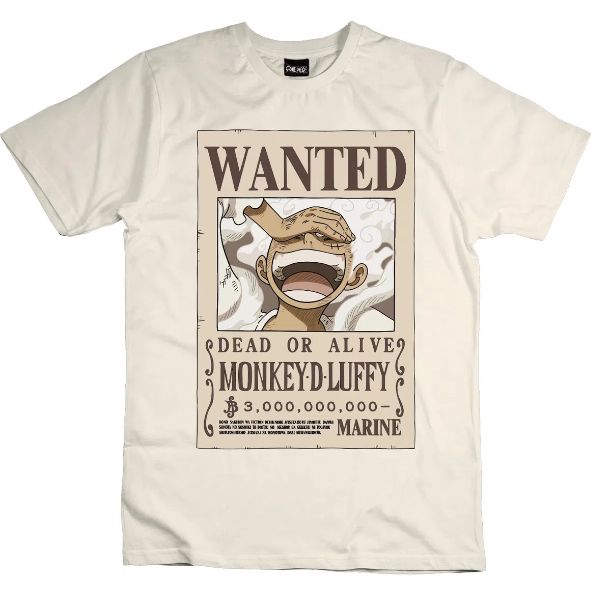 One Piece T Shirt Bambino e Ragazzo Luffy Wanted Poster – Maglietta Ufficiale Anime in Cotone, Ricompensa da 3 Miliardi di Berry - Maglia Idea Regalo Bambini