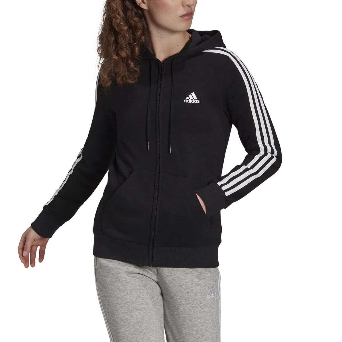 adidas Pantalone da Donna Essentials French Terry 3-Stripes Nero cod GM8733