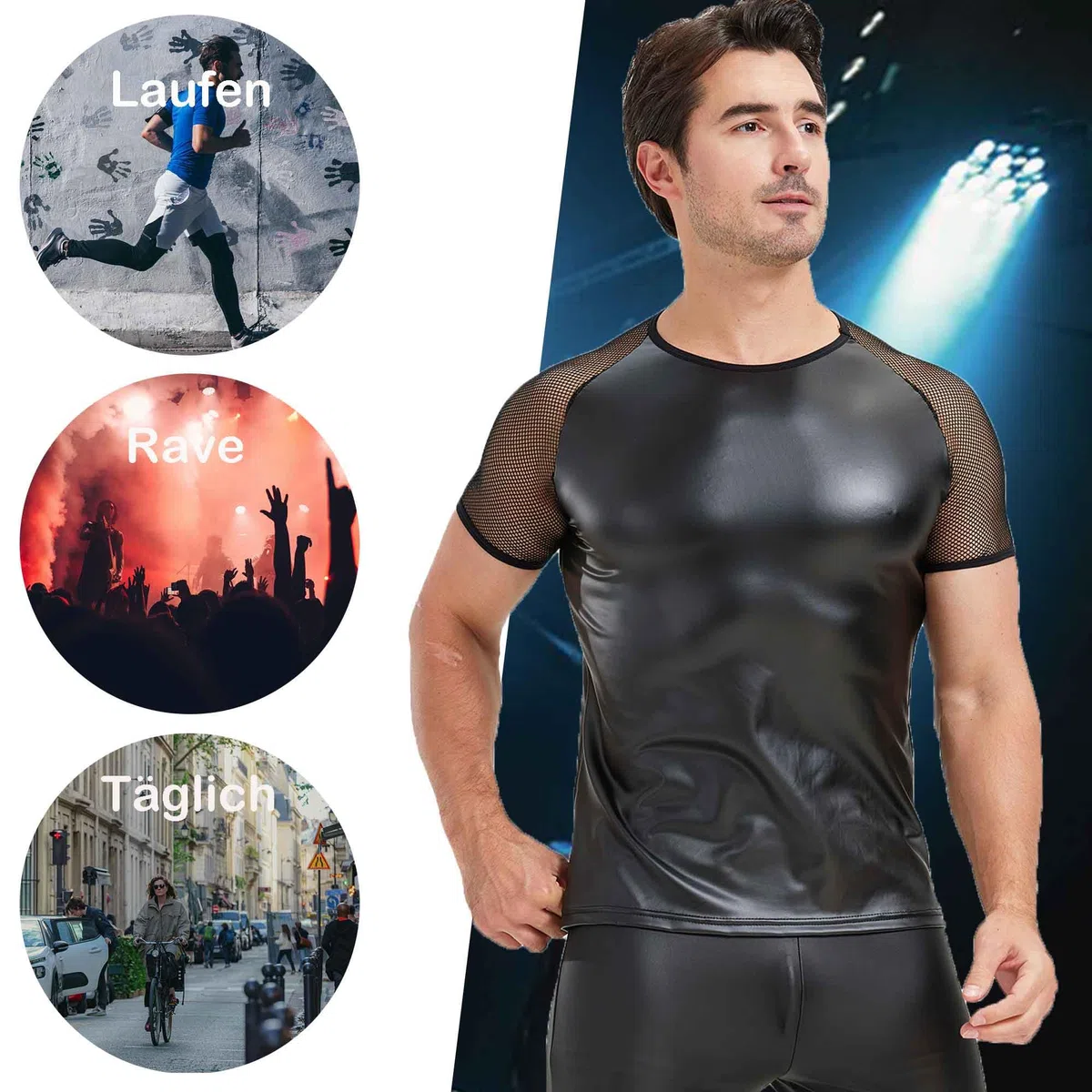 QiaTi Mens Athletic Supporters Wrestling Boxer Tuta Mesh Traspirante Tuta Sport Tuta Intimo Palestra Tuta