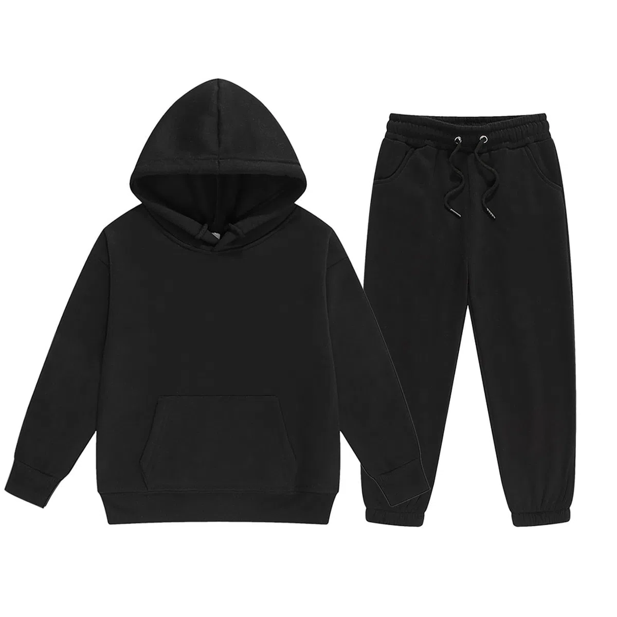 Generico Tuta Bambina Con Felpa Con Cappuccio E Joggers, Abbigliamento Sportivo In Cotone Bambini Ragazzi Tuta Felpa con Cappuccio e Jogging Pantaloni 2 Pezzi Tute da Sportivo per 2-13 Anni