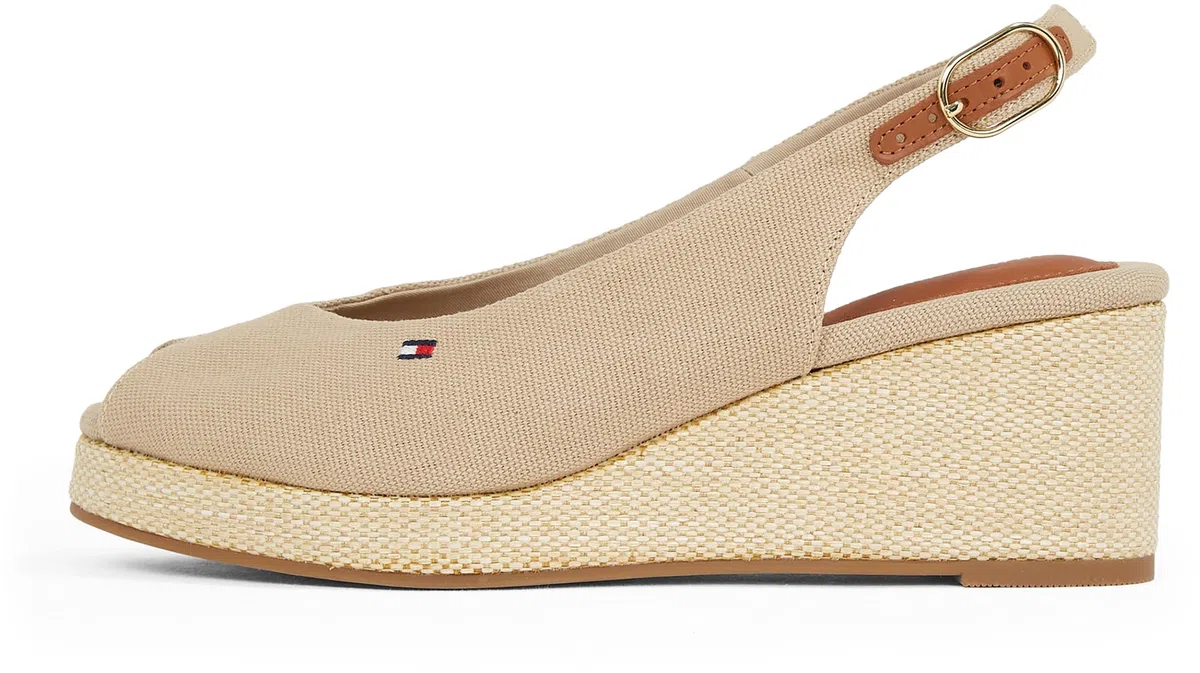 Tommy Hilfiger Donna Espadrillas Wedge Flag Mid Slingback Fibbia Regolabile
