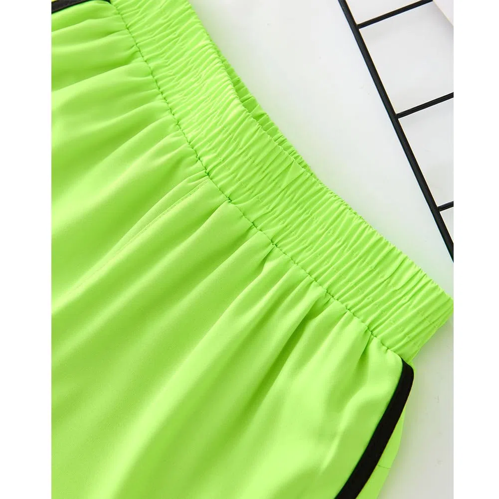Pantaloncini da corsa 2 in 1 per ragazzi, elasticizzati, leggeri, ad asciugatura rapida, per palestra, allenamento
