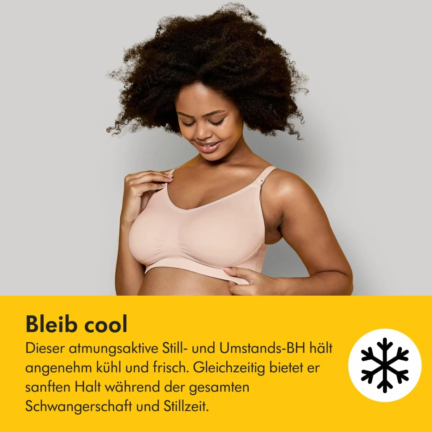 Medela Reggiseno Keep Cool Ultra per Gravidanza e Allattamento, Senza Cuciture con 6 Zone Traspiranti, Tessuto Soft Touch e Supporto Extra